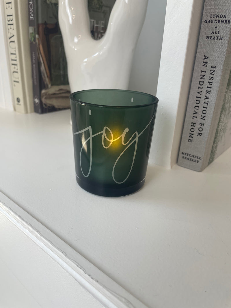 Green joy candle small, 2 sizes