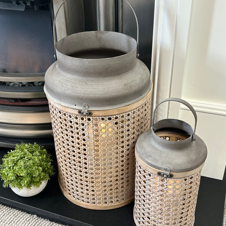 Rattan Weave & Metal Lanterns
