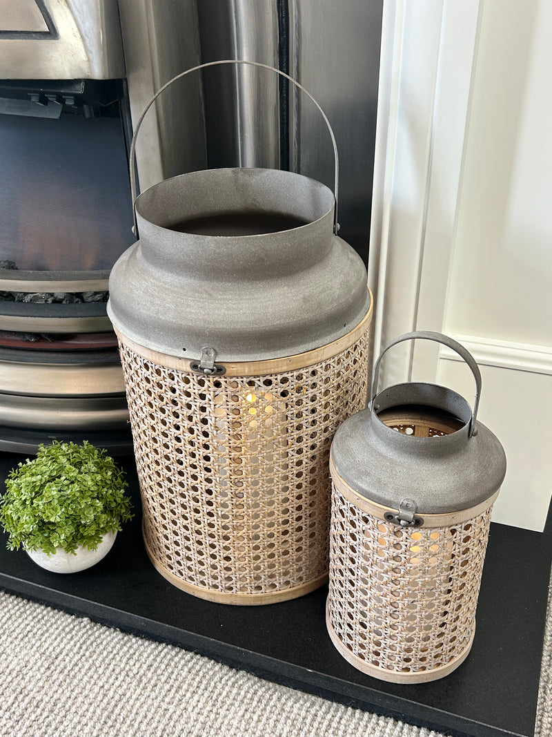 Rattan Weave & Metal Lanterns