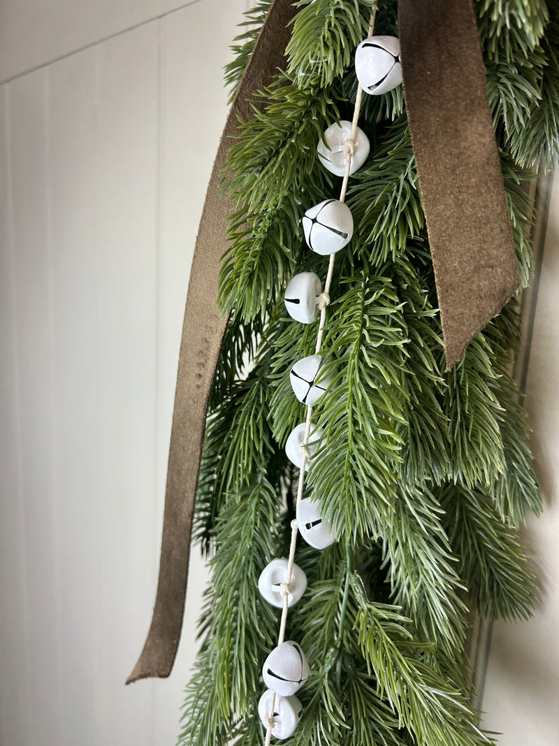 Delicate White Bell Garland 120cm