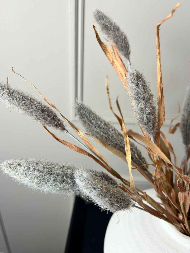 Bunny tail reed spray grey 60cm
