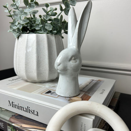 Porcelain Rabbit Head Standing Decoration