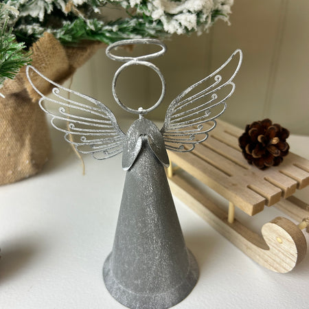 Metal standing angel 16cm