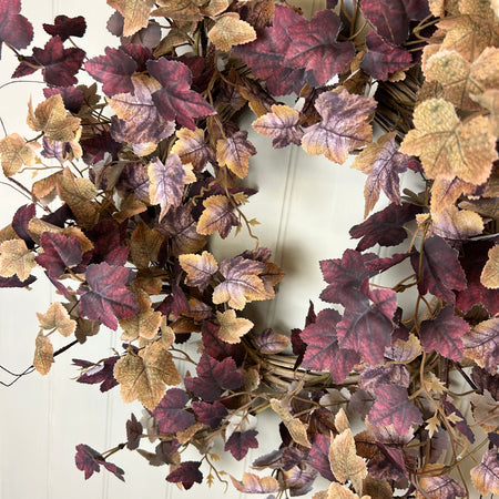 Rustic Autumn Fallen Leaf Wreath 55cm