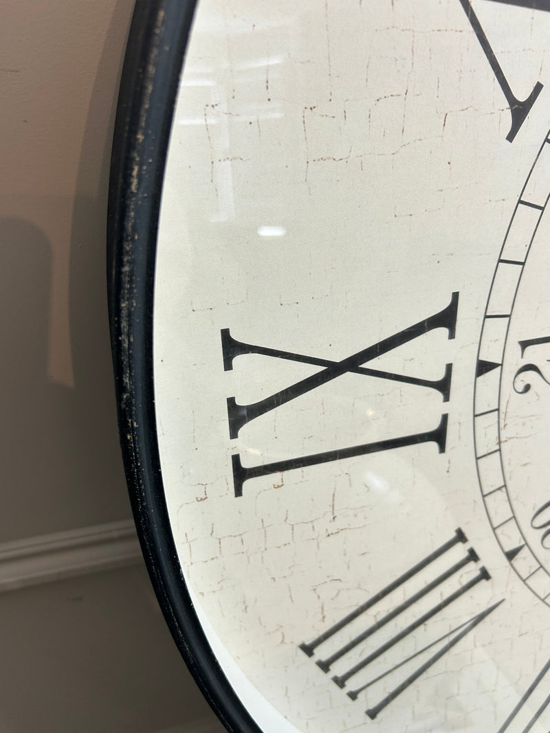 Huge metal embossed clock 80cm
