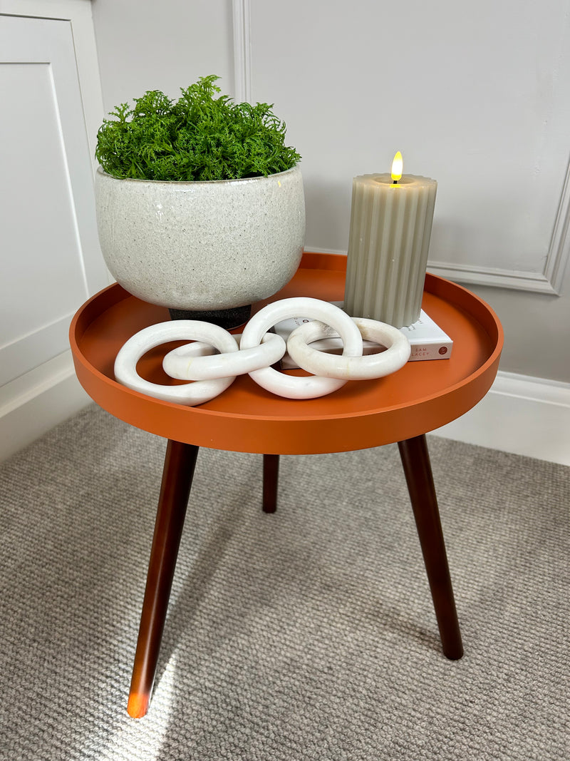 Black Gold bronze Mirror Topped Metal Side Table two sizes