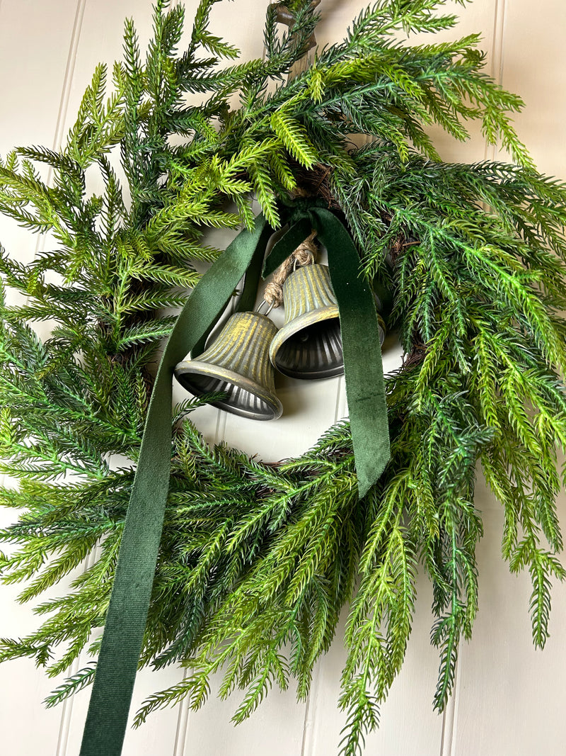 Real touch feel Norfolk pine wreath 50cm