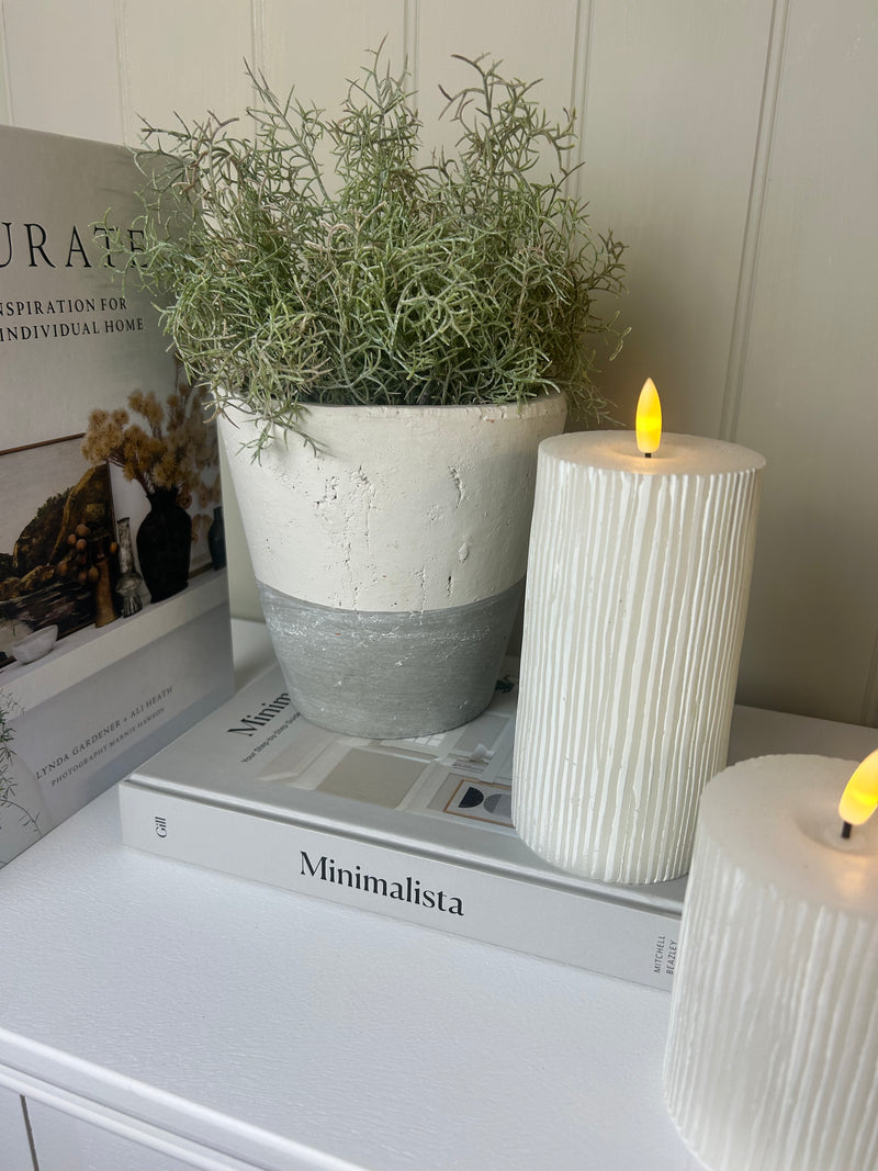White vase with eucalyptus