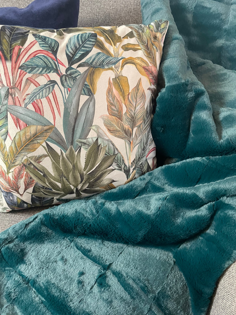 Emerald Green Empress fur throw