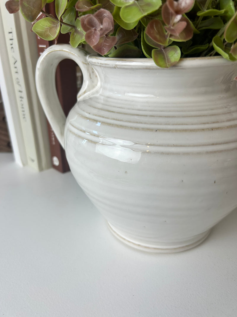Reactive glazed chunky jug