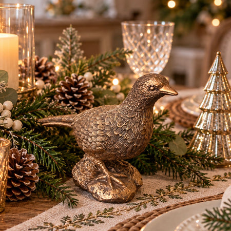 Brass Gold Standing pheasant Bird