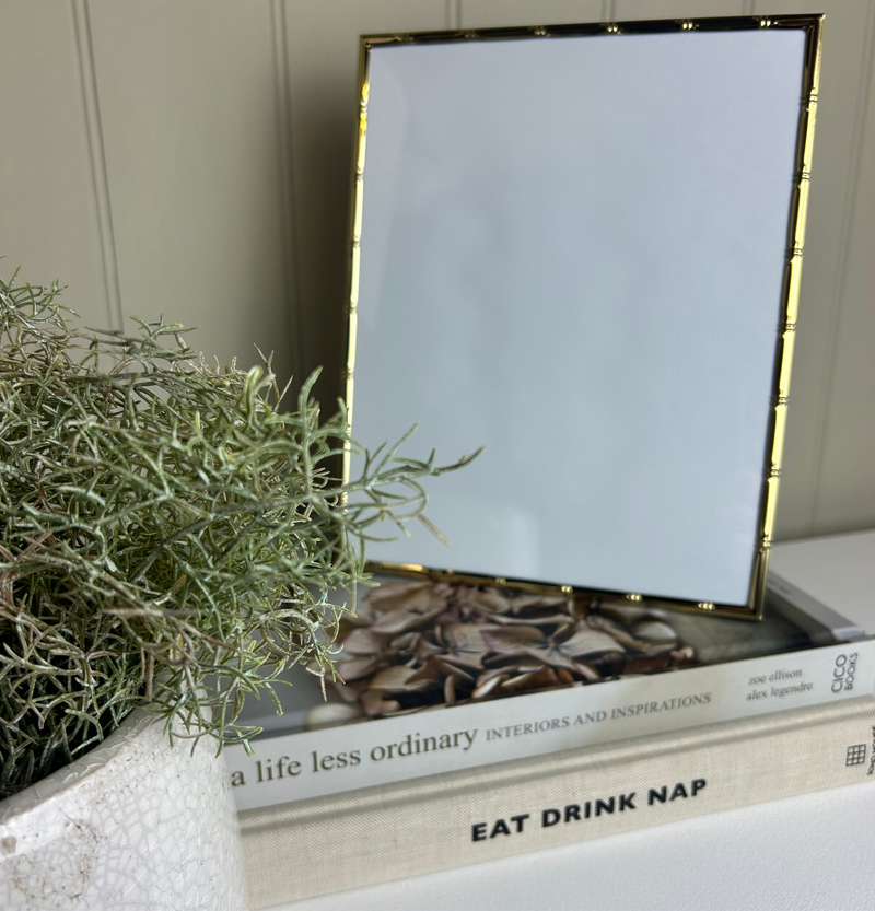 Bamboo Effect Gold Photo Frame 5x7