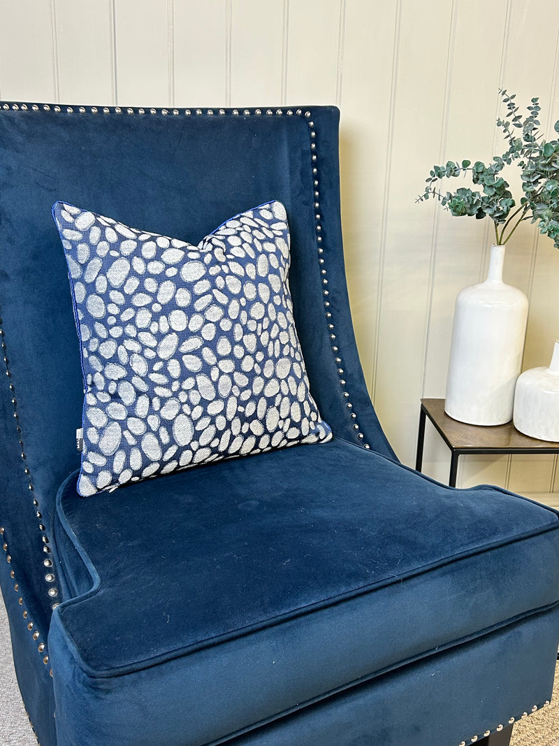 Gold leaf detail luxe cushion