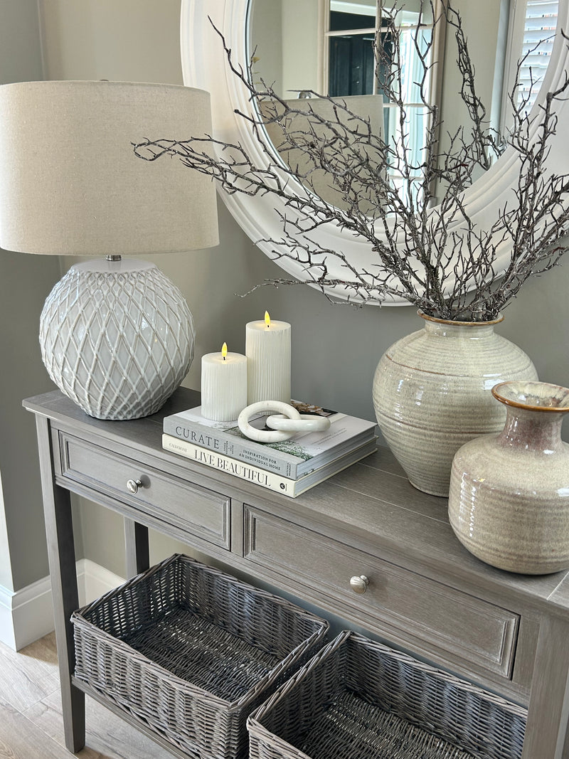 Textured round shaped vase