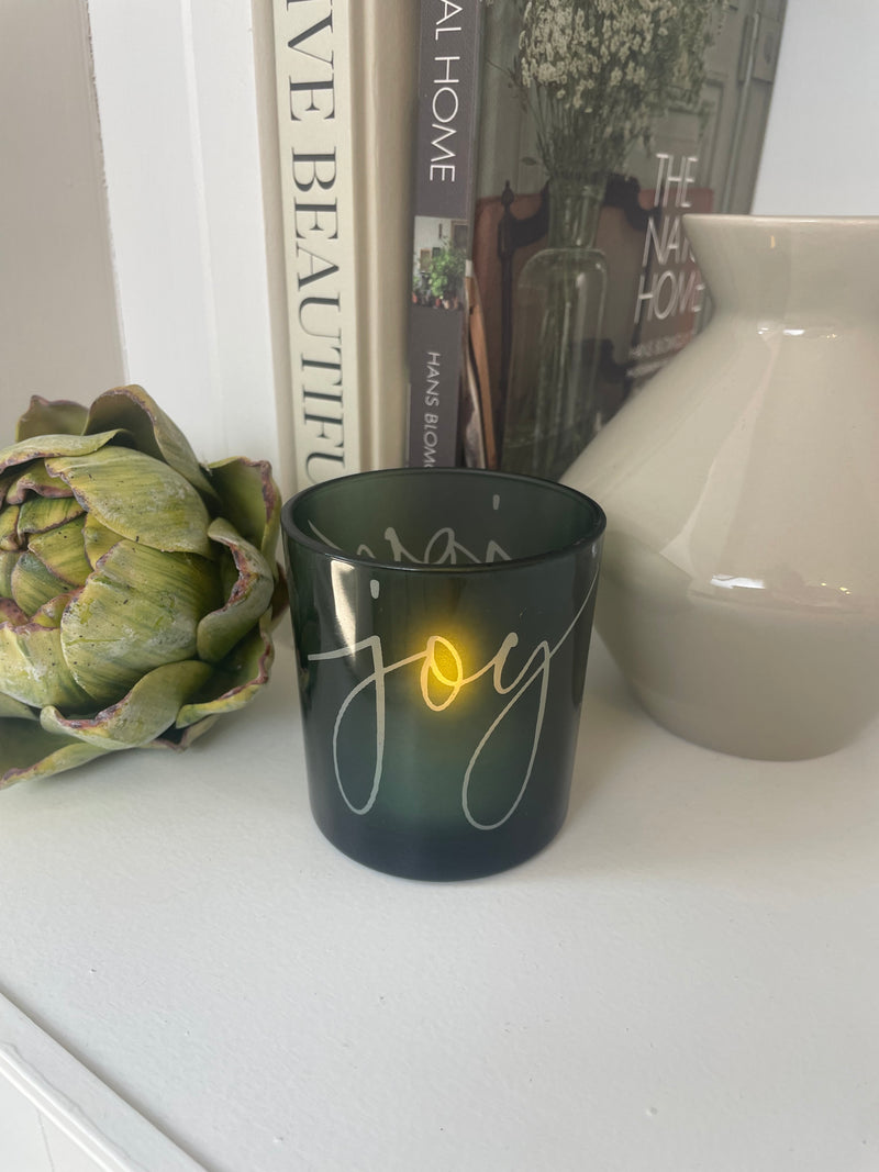 Green joy candle small, 2 sizes