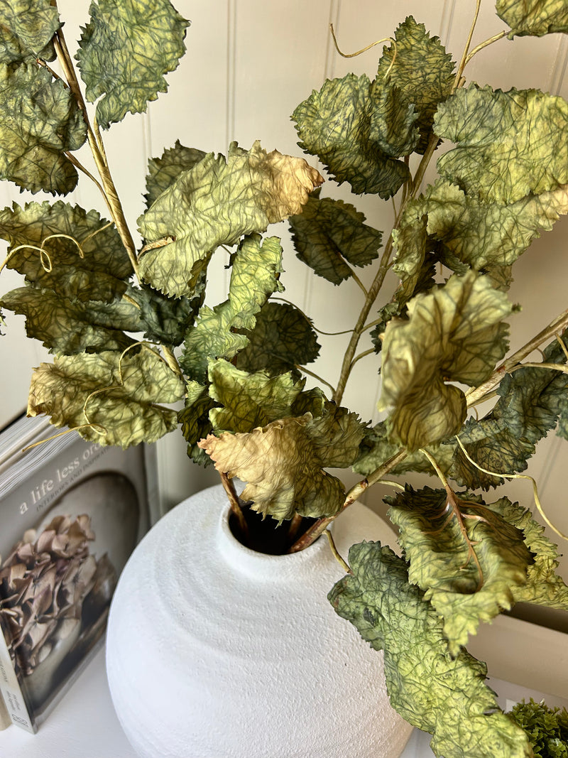 Dried touch contorted twisted green fall branch 77cm