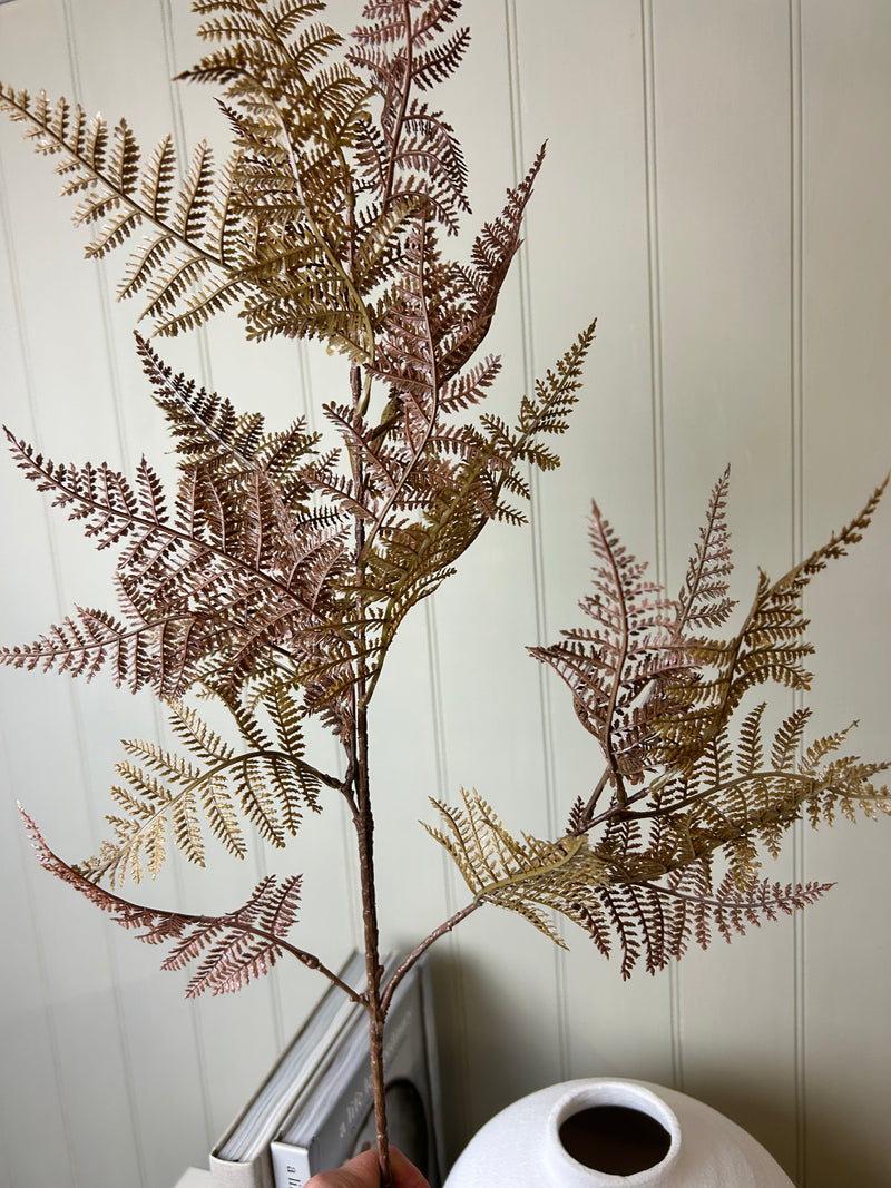 Auburn bracken fern stem bunch spray 90cm
