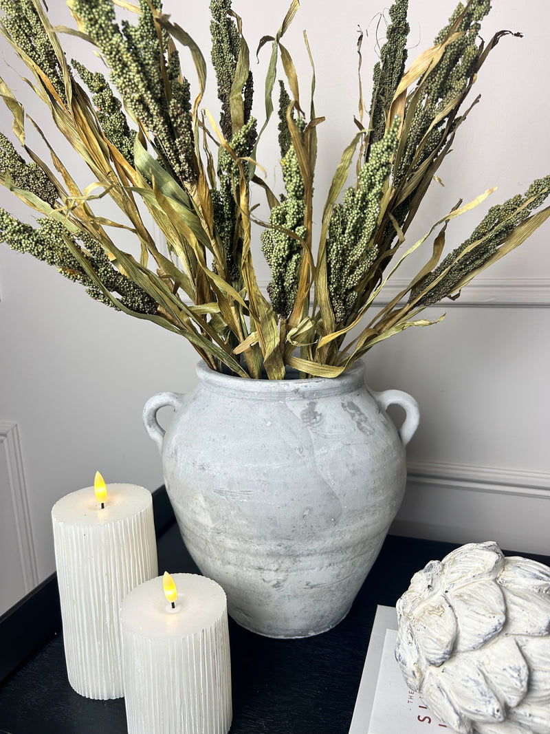 Dried Wheatgrass reed stem bunch green 65cm