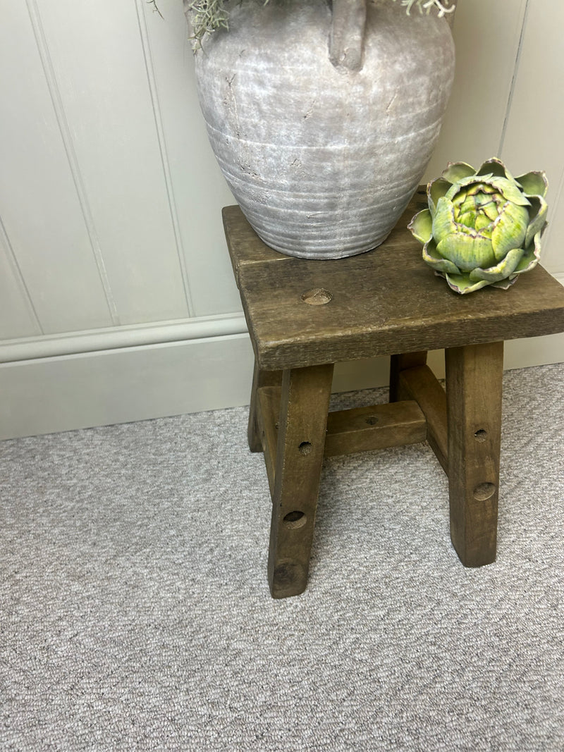 Chunky wooden rustic stool bench 2 sizes