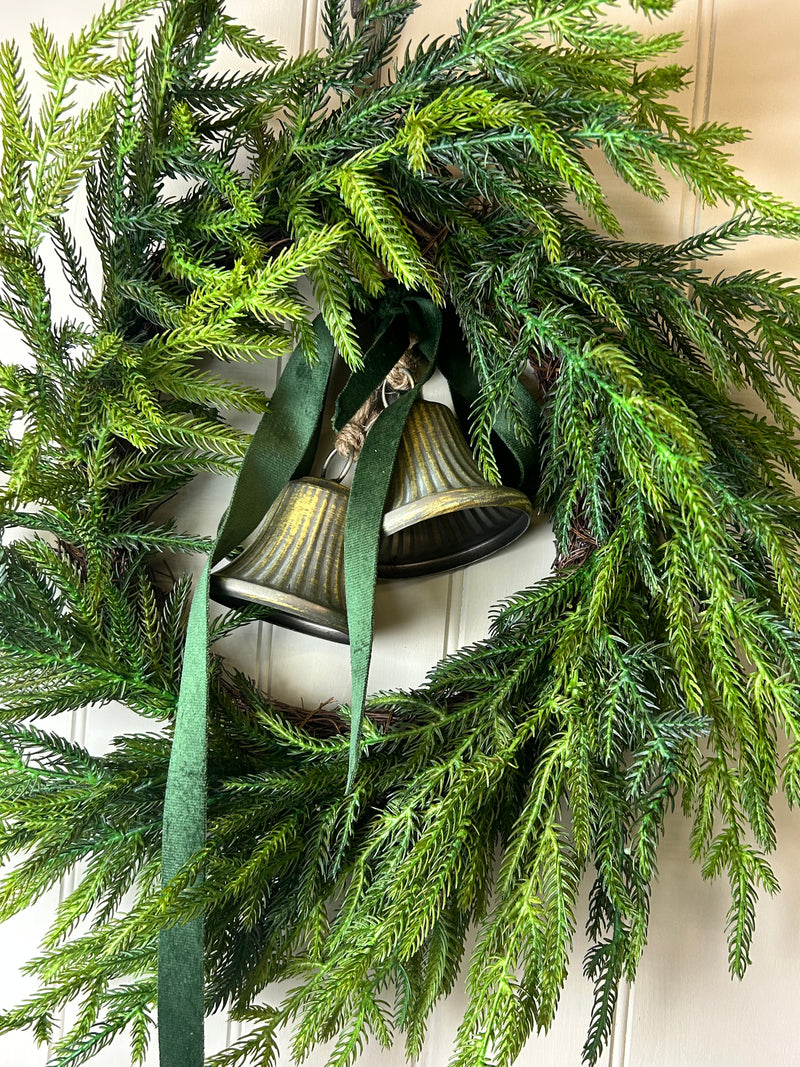 Real touch feel Norfolk pine wreath 50cm