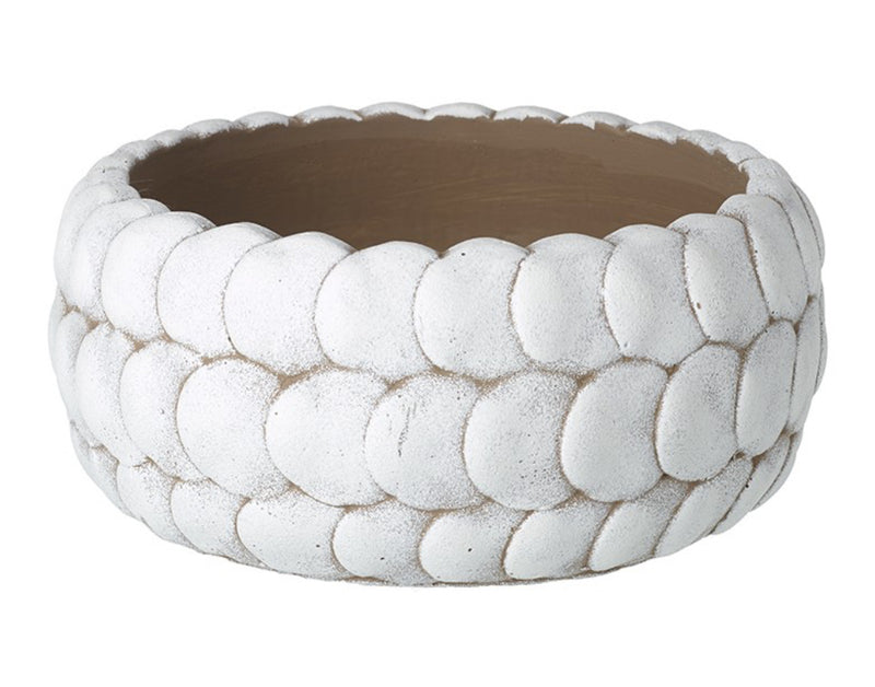 Scallop stone low planter bowl 2 sizes