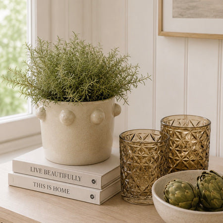 Bobble cream plant pot 16.5cm