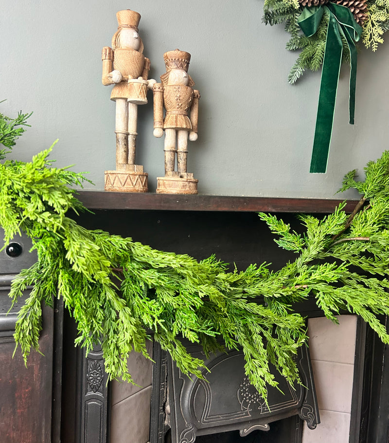 Real touch cedar full realistic pine garland long 200cm
