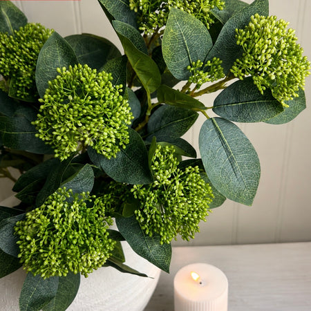 Viburnum bunch stem spray green 70cm