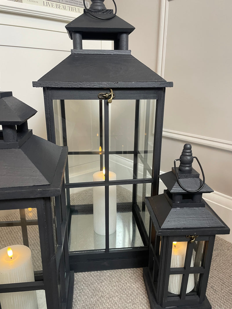 Extra large Black wooden lantern