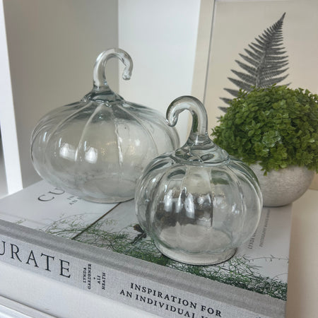 Glass pumpkin 2 sizes
