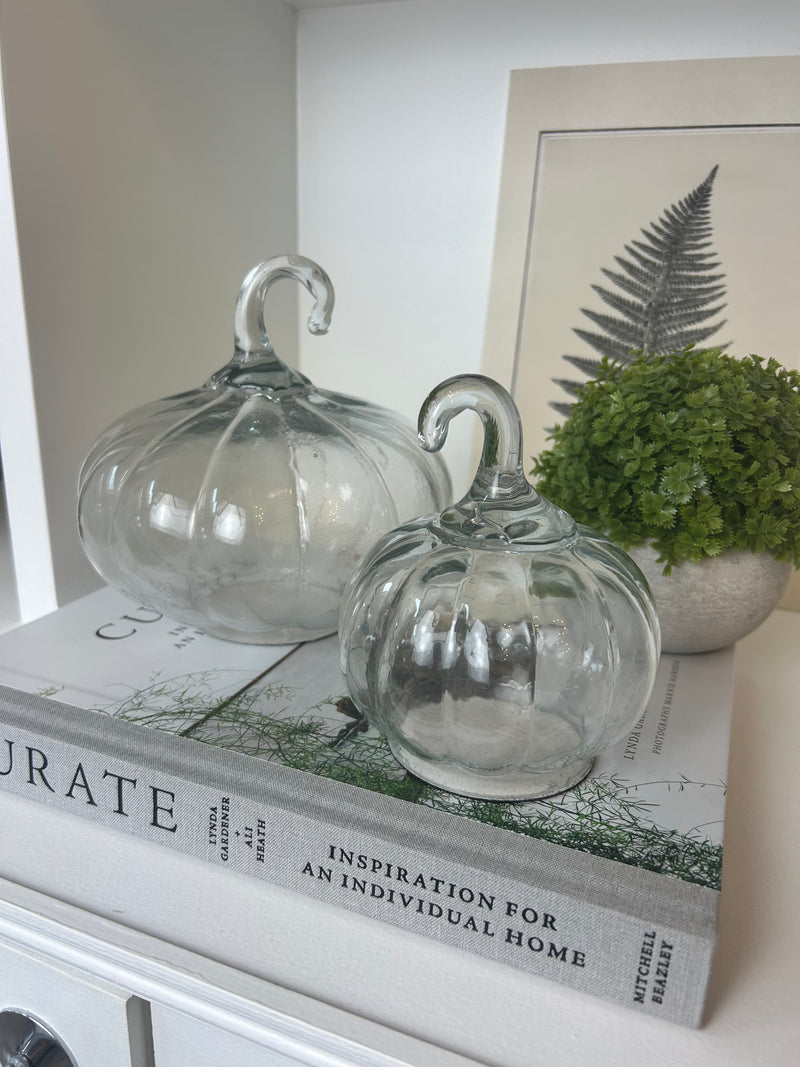 Glass pumpkin 2 sizes