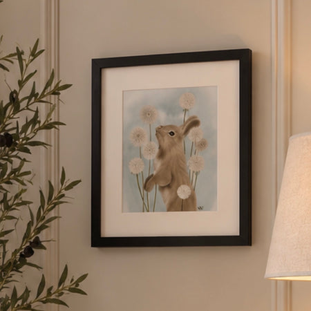 Spring rabbits framed print