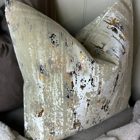 Torcello Natural Taupe beige Bronze Gold Feather Cushion 45cm & 56cm