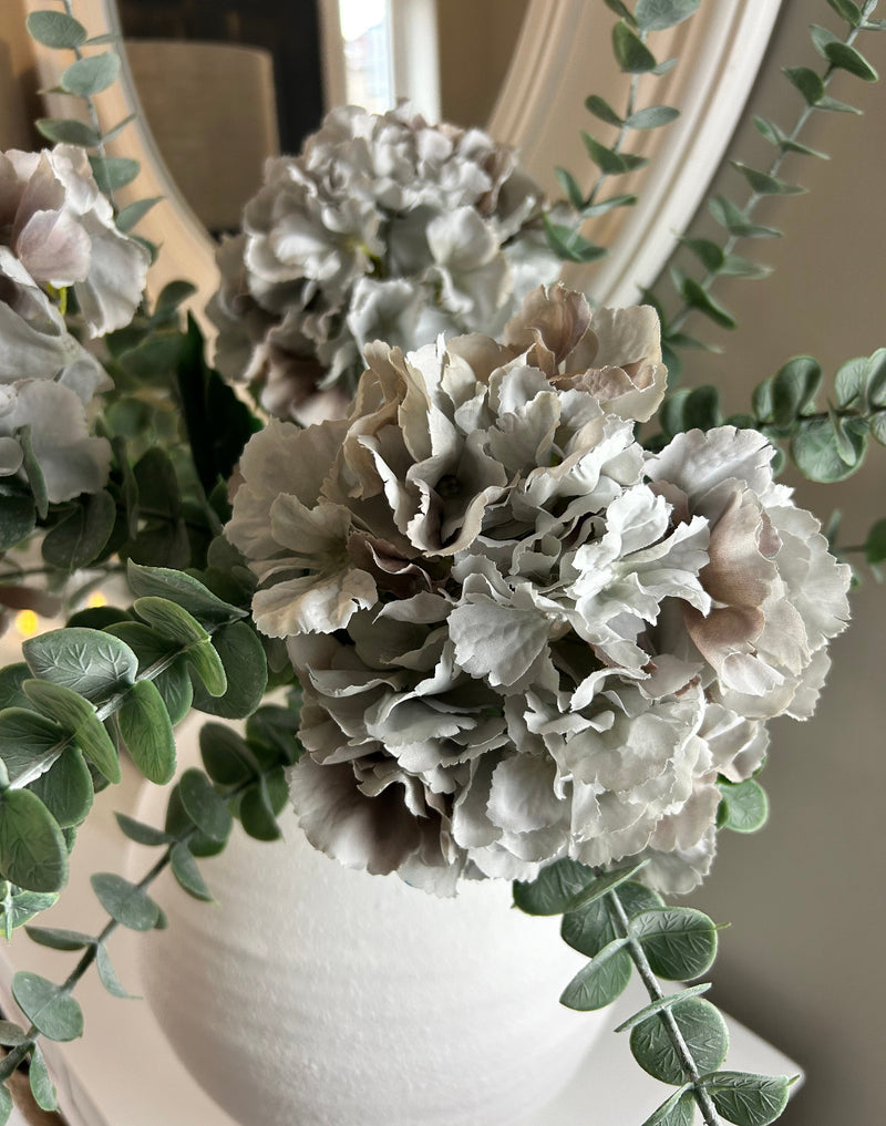 Grey French taupe hydrangeas stem 54cm
