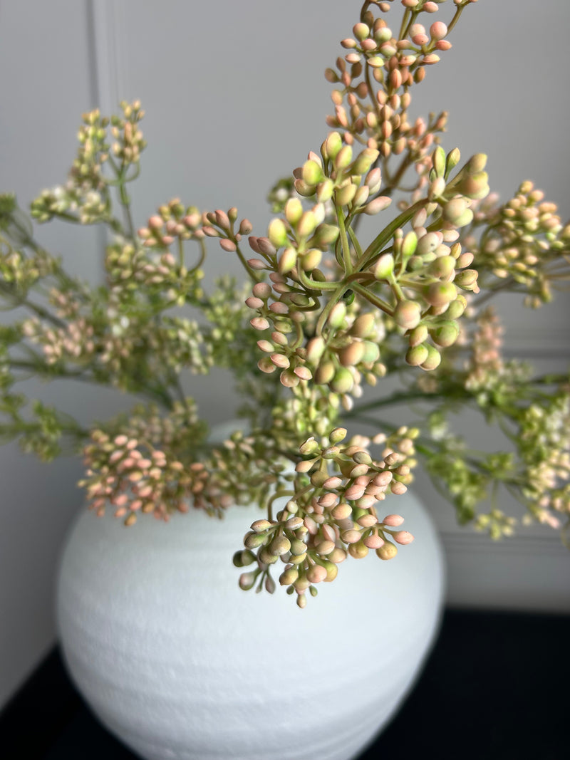 Pale soft pink summer berry spray stem 60cm