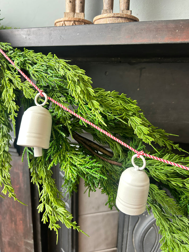 White Metal Cow Bell Garland long 150cm