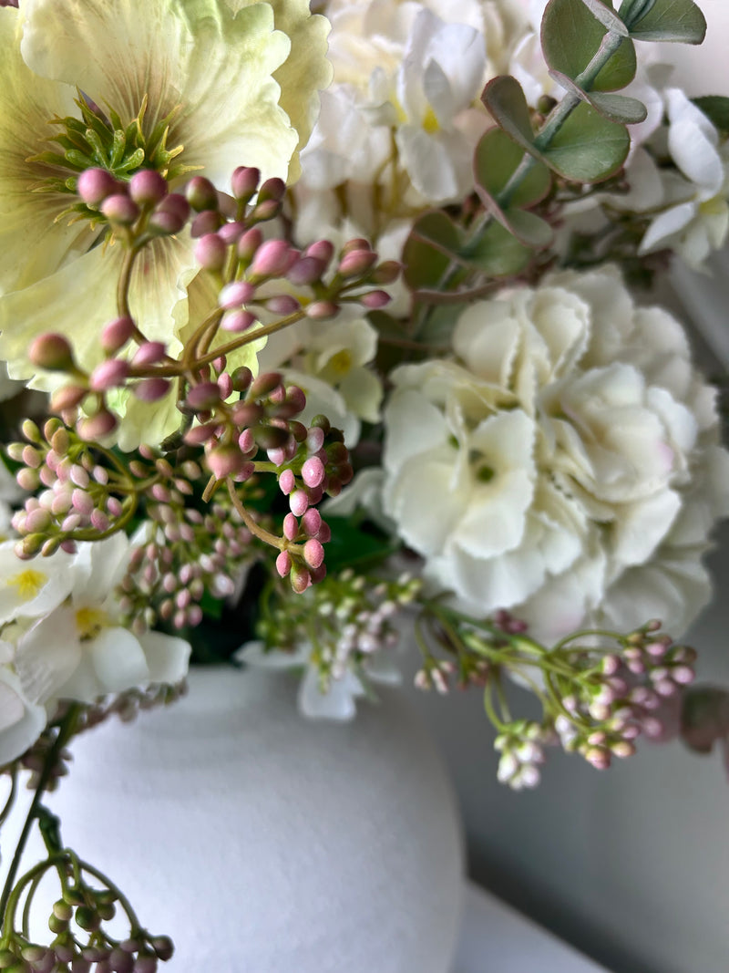 Summer berry blush pink spray stem 60cm