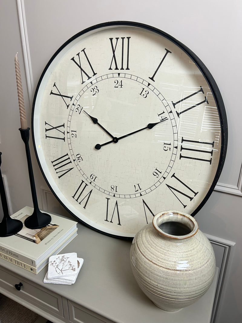 Huge metal embossed clock 80cm