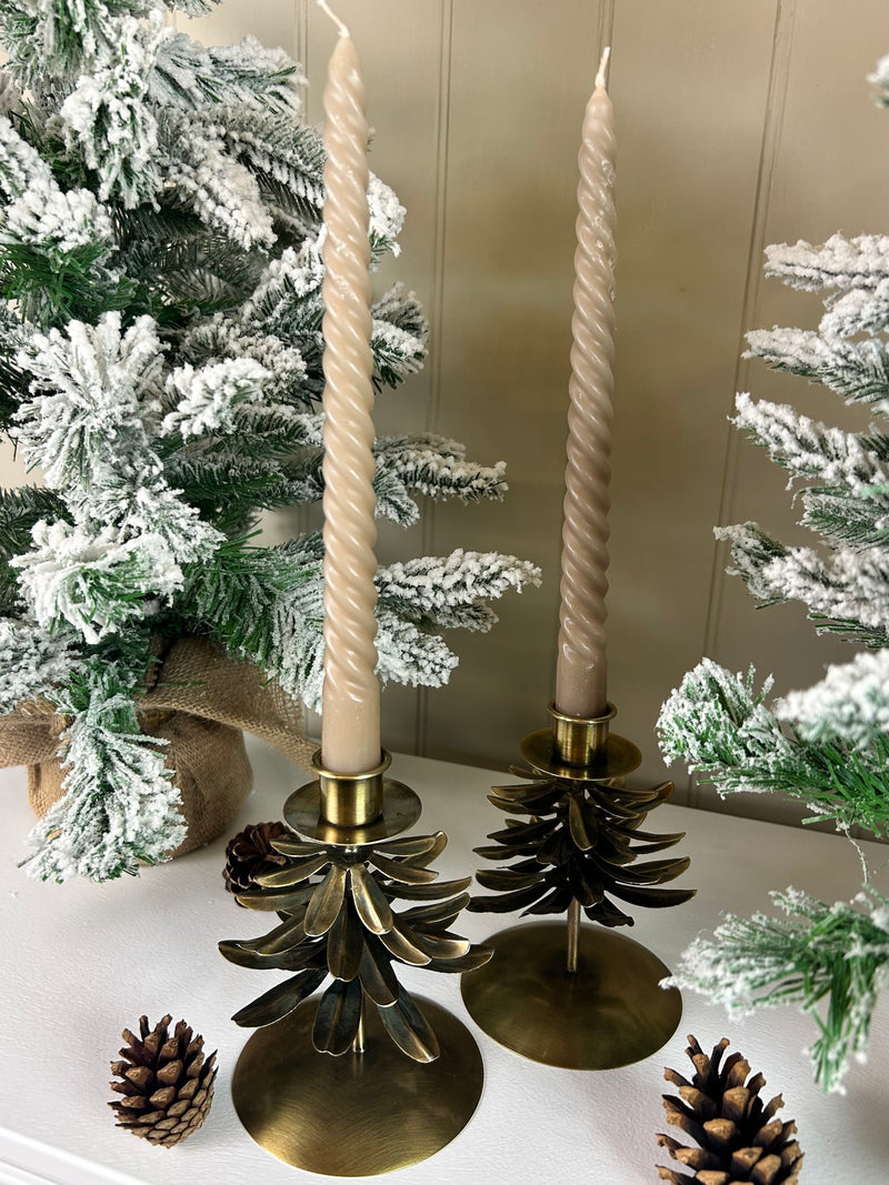 Cromwell Bronze Gold Christmas Tree Candlestick