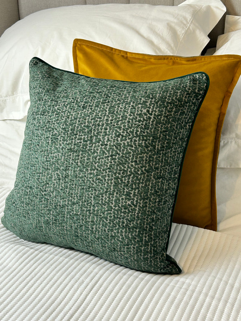 Cirro Green Jacquard Weave Cushion 45x45cm