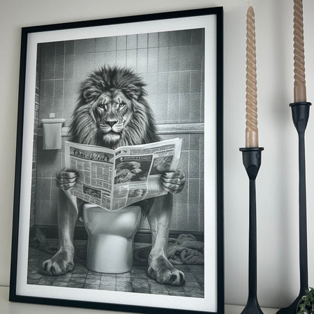 Large Bathroom Black Framed Animal Prints 60cm 3 styles