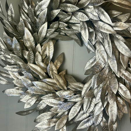 Large Golden Eucalyptus Leaf Wreath 60cm