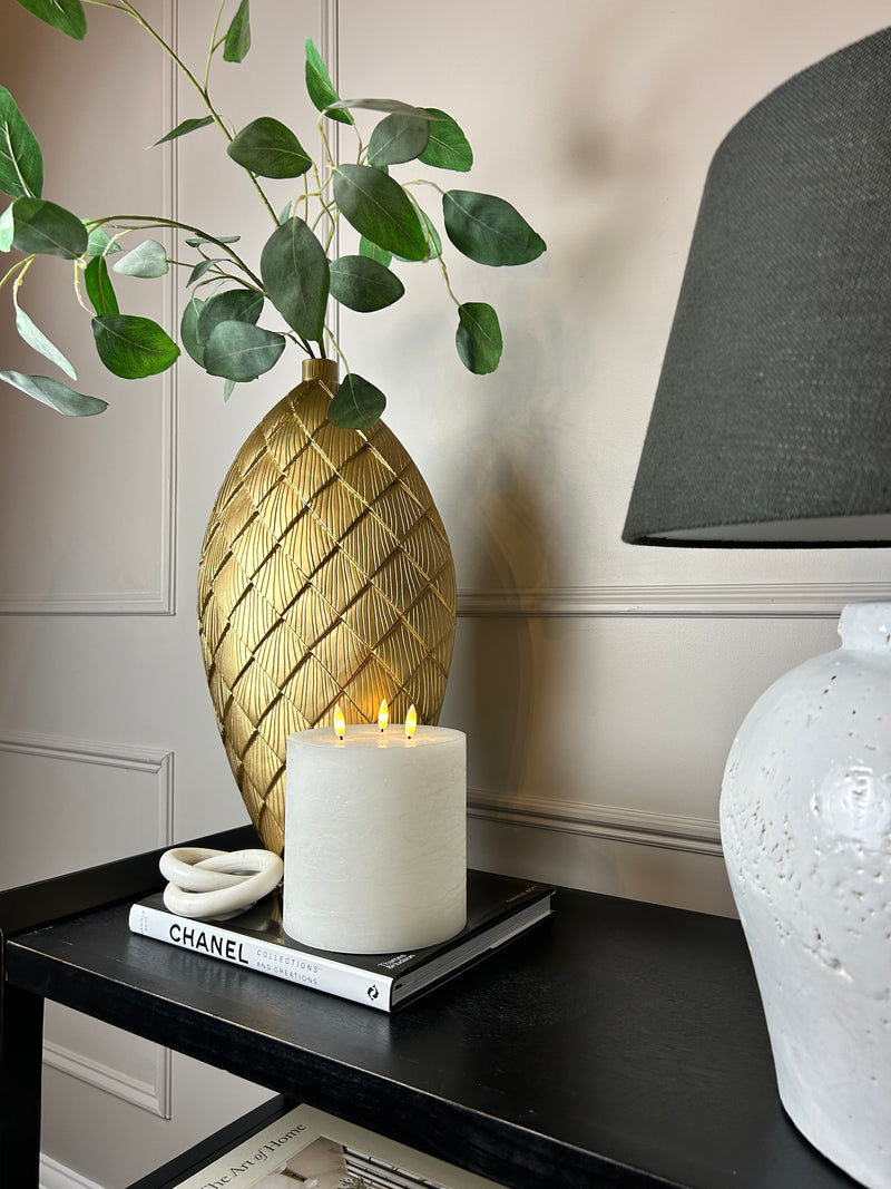 Gold tall shaped vase 52cm