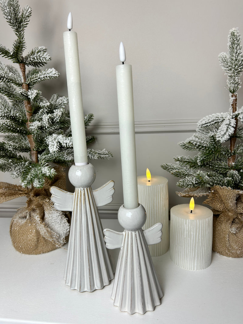 Ceramic angel candle holder