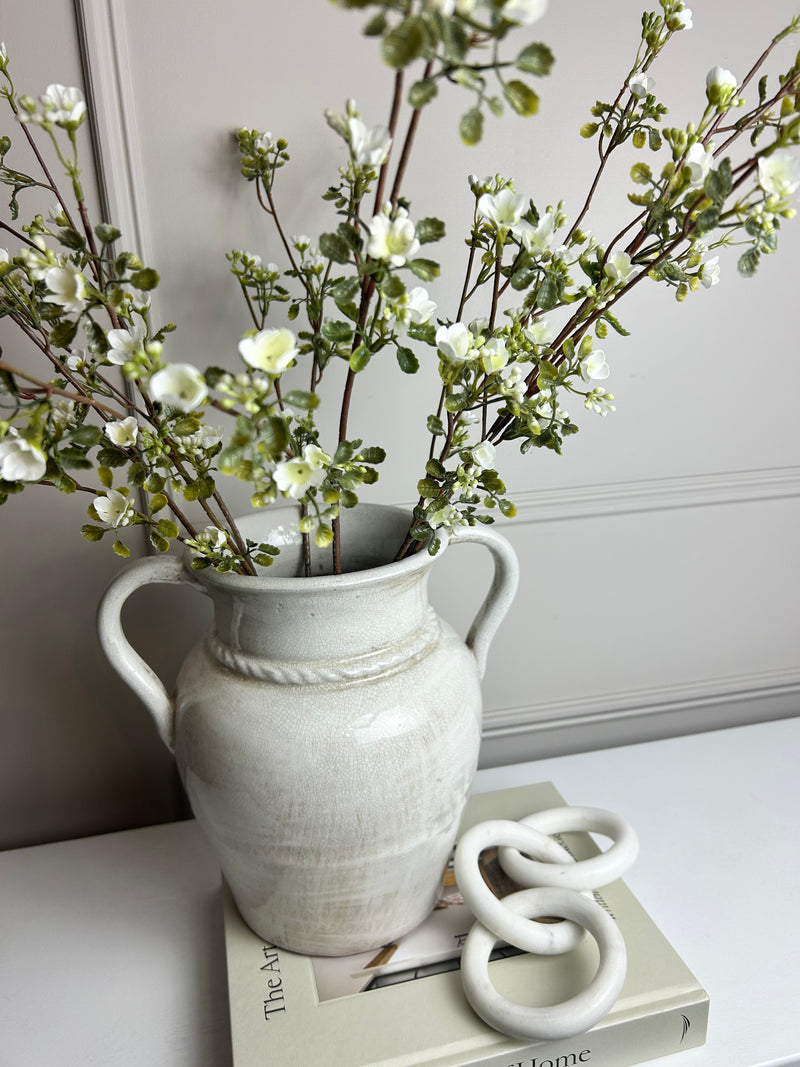 White wax flower stem 65cm