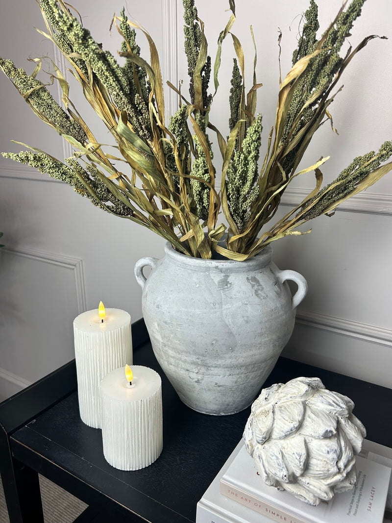 Dried Wheatgrass reed stem bunch green 65cm