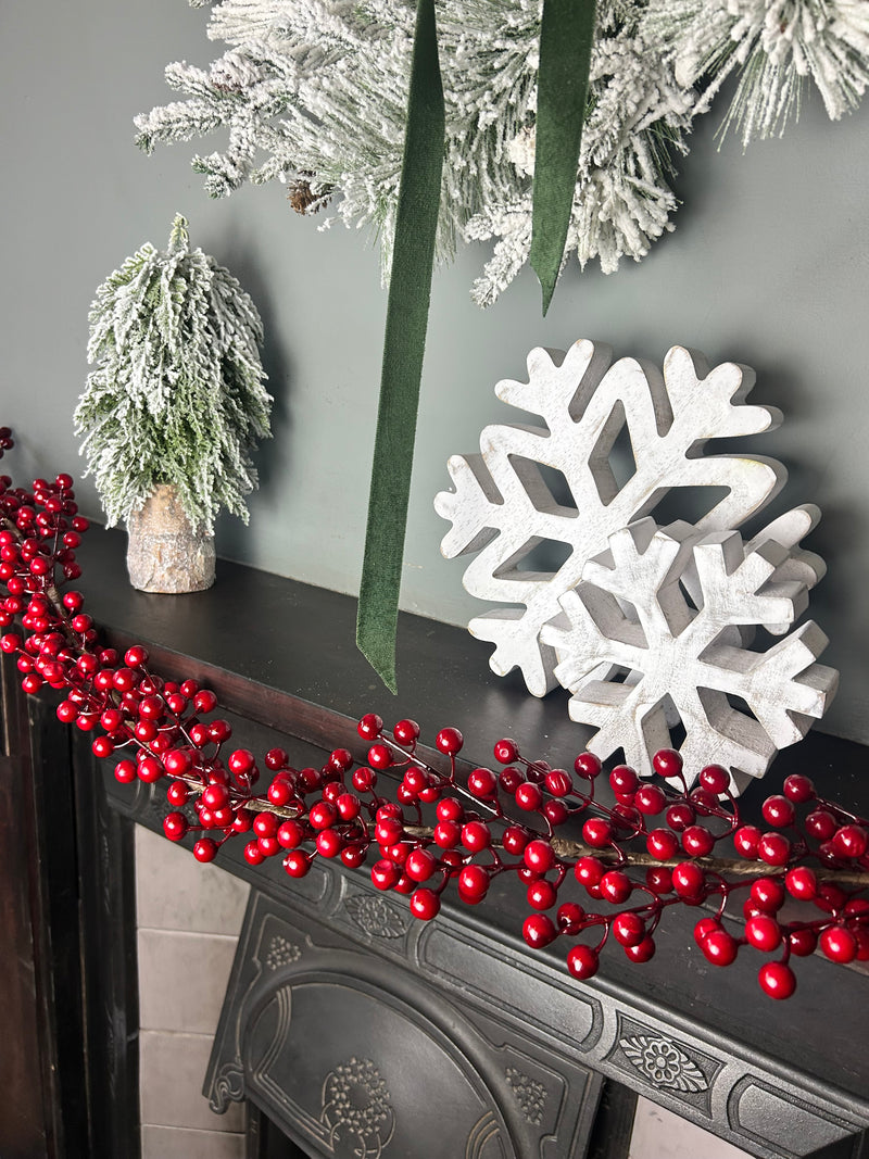 Red berry full garland 150cm