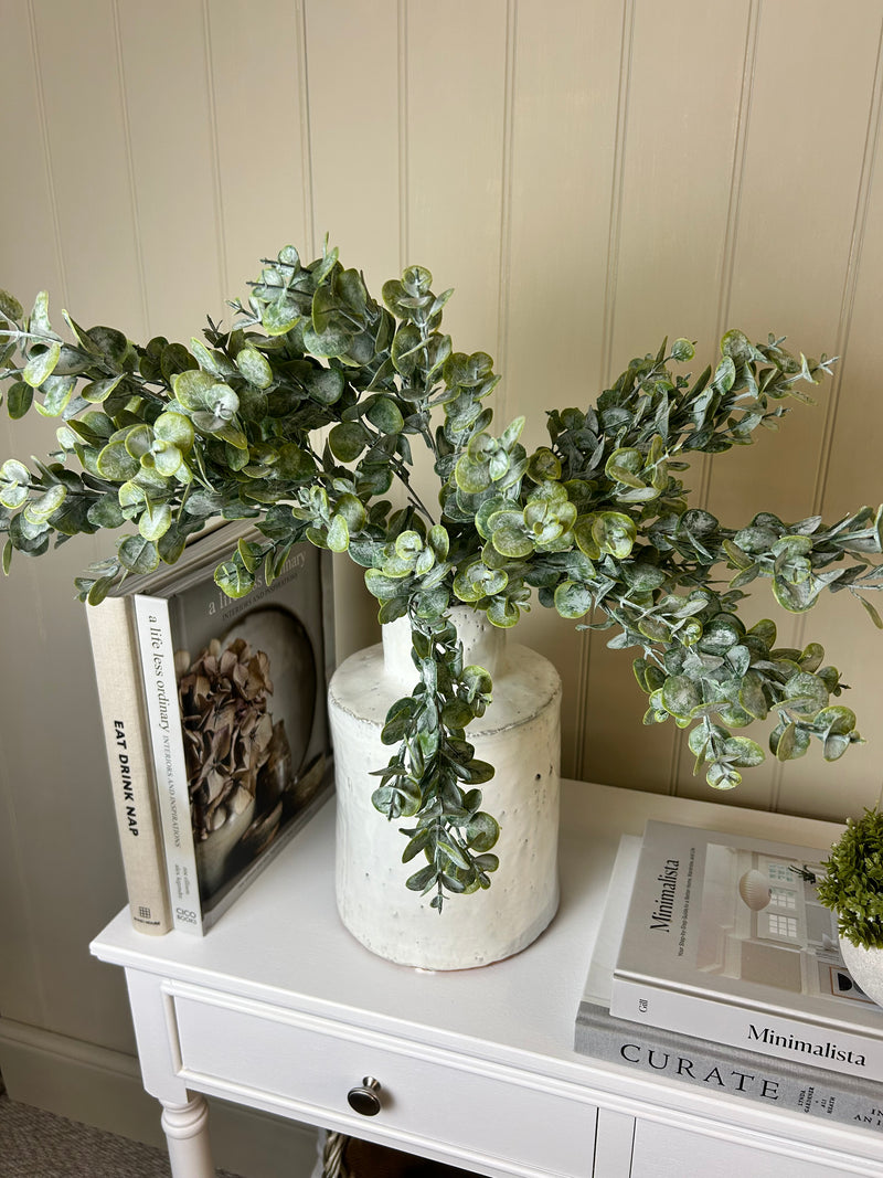 Gum drop button leaf stem multi bunch eucalyptus 69cm