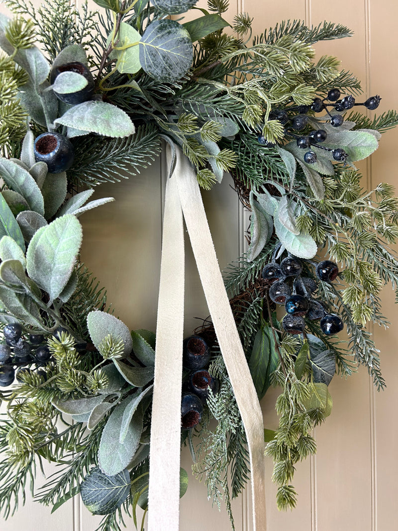 Blueberry and foliage full wreath 55cm
