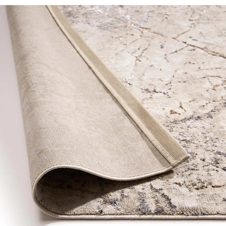 Calcatta earth marble cream neutral beige stone look rug runner mat 80x150